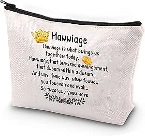 JYTAPP Princess Movie Bride 1987 Gifts Mawwiage Makeup Bag Movie Fans Gifts Bride Movies Themed Zipper Pouch Bag For Women