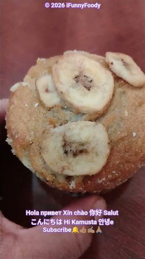 Banana Muffin🍌🧁 #shorts #food #dessert #pastry #snack #bakery #baked #new #today #international