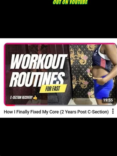 Stop fighting your body and start healing it! 🇳🇬 This 20-minute workout is the secret to fixing the C-section