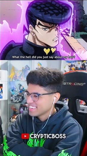 Jotaro Insults Josuke’s Hair 😭💀 #jojosbizzareadventure