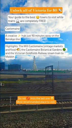 The Ultimate Free Victoria Train Tour from Southern Cross Station 🚉 #free #travel #melbourne #reels