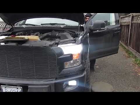 HOW TO: 2015 2016 Ford F150 headlight BULB *easy way*