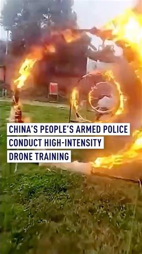 China's People's Armed Police conduct high-intensity drone training