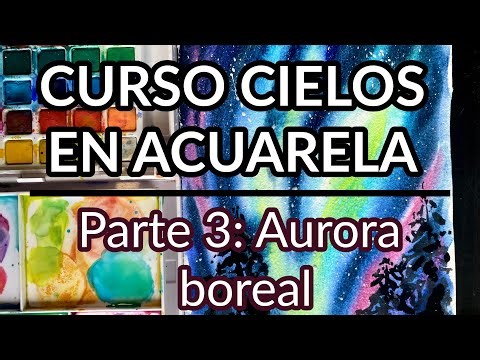 How to paint a Northern Lights in Watercolor (Step by Step) | Series: Spectacular Skies Part 3 🌌