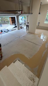 We’re working our magic — installing an epoxy floor. Right now we’re laying down the base coat with flake ✨ #vvepoxysolutions #charlotte #matthewsnc #epoxyresin #garage #floorinstallation #nc #sc #epoxy #newfloors #flooring #remodel #contractor | V&V Epoxy Solution