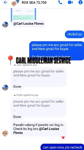 ‼️ Done Transaction ‼️ ROX SEA - 72,700PHP✨ -Local -If you need a trustworthy middleman, just PM me or directly create group chat. -Thank you for trusting me #carlmidman #RagnarokXNextGeneration #LEGITMIDMAN #fypシviralシ2025 #TrustedMidman | Carl Louise Flores