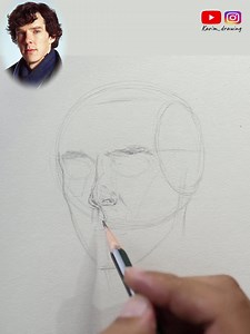 The simplest way to draw " Benedict Cumberbatch" - أبسط طريقة رسم الممثل بينيدكت #DrawingTutorial #AndrewLoomisMethod #FaceDrawing #PortraitDrawing #OnePencilDrawing #LearnToDraw #ArtTutorial #DrawingLessons #StepByStepDrawing #ArtTips #drawingtutorial #portraitdrawing #arttutorial #draw #drawings #loomismethod #loomis #رسم #فن #فنون #karim_drawing #facedrawing #sherlock #Benedict | One pencil drawing
