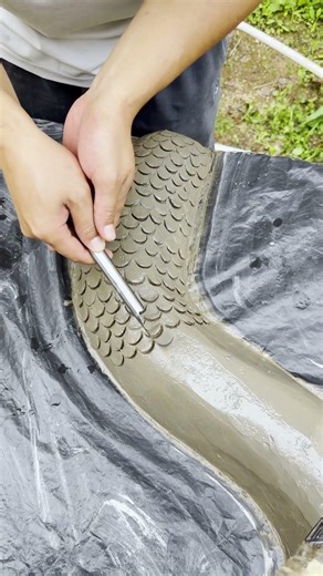 Cement Fish Scale Carving Tutorial