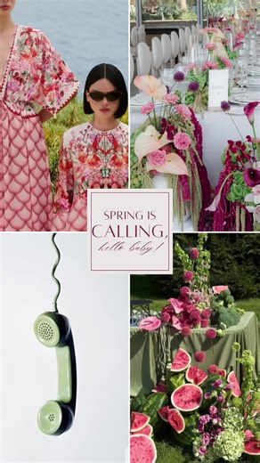 Spring is calling—and baby already has a voicemail box full of love. 2026 Baby shower, reimagined. The upgrade baby showers needed. Not a guestbook. A voicemail. Where love gets recorded. A keepsake you can hear! @After The Tone Say it. Save it. Keep it forever. Spring vibes take center stage as fashion and florals collide in a kaleidoscope of pinks and greens. From dresses to desserts, the visuals promise fresh, joyful energy for the season. Let this mood board guide your next spring drop. A mo