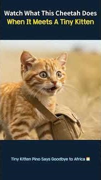 Tiny Kitten Pino Says Goodbye to Africa 🌅