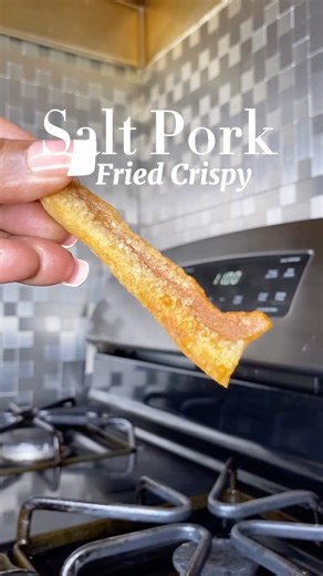 Denetria Nene Baker on Instagram: "Crispy Salt Pork 🔥 The crunch on this is so addictive😋 Far back or salt pork Y’all I’ve been having a lil bit too much fun with this series and it’s definitely been nostalgic for me tasting all taste that I haven’t Tate in so long No this one right here i did enjoy to simply because not only am I a meat head I’ve always been and I loved fried foods growing up so this checked all the boxes Now will I eat this again after today probably not but I did get remind