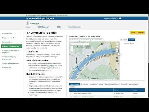 How to Use Interactive Maps with a Table - Cape Cod Bridges Program