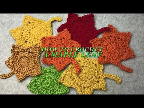 Crochet a Cute Maple Leaf for Fall Decorating