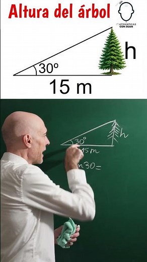 What is the height of the tree? Easy trigonometry #math #mathwithjuan