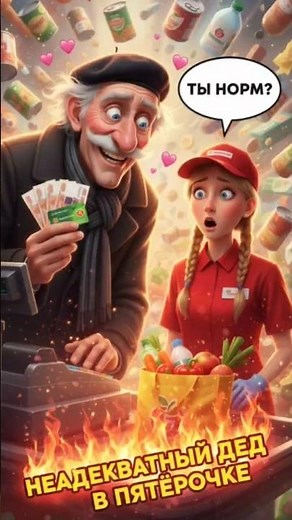 Случай в ПЯТЁРОЧКЕ😆 #aivideo #юмор #нейросетьзахватитмир #смешновидео