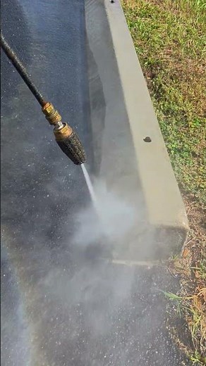 Transform Your Concrete with a Fresh Pressure Wash! #BeforeAndAfter #CurbAppeal
