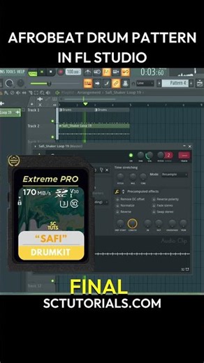 How to make Afrobeat Drum pattern in FL Studio #musicproduction #musicproducer