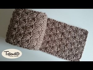 Bufanda a dos agujas