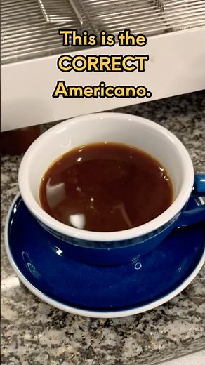 This Is the CORRECT Americano