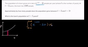 Worked example: problem involving definite integral (algebraic)