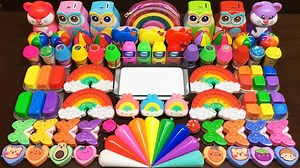 133K views · 2.5K reactions | RAINBOW Slime !Mixing Random Things into GLOSSY Slime ! Satisfying Slime Video #322 | Slime & Kinetic Sand | Facebook