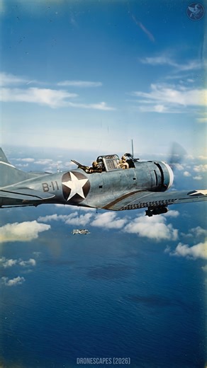 Dronescapes on Instagram: "WWII Uncensored. Midway: The Raw Sound of the Pacific Turning Point. THUNDER OVER MIDWAY: The Echo of 1942, Restored Historical Footage. Battle of Midway restored footage, and World War II naval aviation history come to life in this immersive experience. #Midway #USNavy Warbirds AvGeek aircraft"