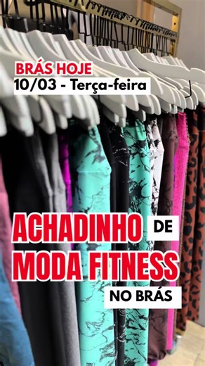 ACHADINHO DE MODA FITNESS NO BRÁS Hoje a gente passou na Jelik Moda e encontrou várias araras cheias de promoção, com conjuntinhos de moda fitness a partir de R$60. Preço bom para quem quer comprar bem no Brás. A loja tem vários modelos, tamanhos e cores, então dá para encontrar bastante opção para renovar as peças ou montar estoque. 📍 Endereço: Rua Henrique Dias, 117 — Brás, São Paulo Se estiver pelo Brás hoje, vale a pena passar lá e conferir. Direto do Guia Brás — seu guia oficial de compras