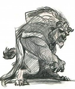 Artist: Glen Keane Movie: Beauty and the Beast (1991) Keane's orignal Beauty and the Beast character designs, look at those strong confident pencil lines! That's how you know it was a fun sketch! #agorastudio #animation #framebyframe #glenkeane #beautyandthebeast #drawing #conceptart #characterdesign #characterart #disney | Frame by Frame Animation