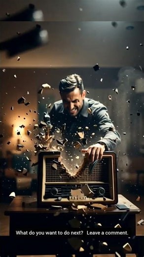 He Smashes an Old Radio in Epic Slow Motion 📻💥 | Real Sound | Viral Short 2025