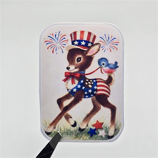 Patriotic Animal Sticker Vintage 4th of July Mini Vinyl Decal Americana Cute USA