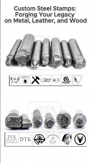 Custom Heavy-Duty Steel Maker's Mark Stamps for Blacksmiths, Leather Crafters & Wood Artisans