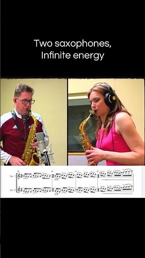 Two saxophones, infinite energy