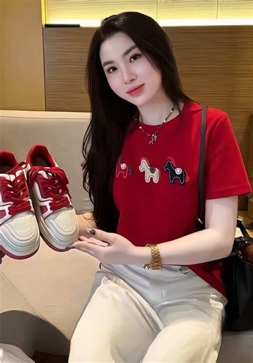 Áo Thun Babytee Thêu 3 Chú Ngựa Dễ Thương Cho Bé