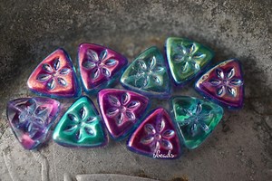 FREE SHIPPING Aurora Blooms, Beads, Czech Beads, Beads, 105-4sa - Etsy