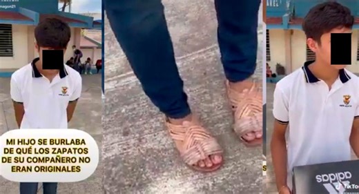 Niño se burla de los zapatos de su compañero, pero su papá le dio una lección de vida que no olvidará: No eran de marca