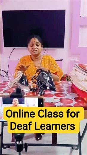 Saree Pre-Pleating Online Course | Sign Language Friendly 💛#ytshorts #shortsfeed #sareedraping #deaf