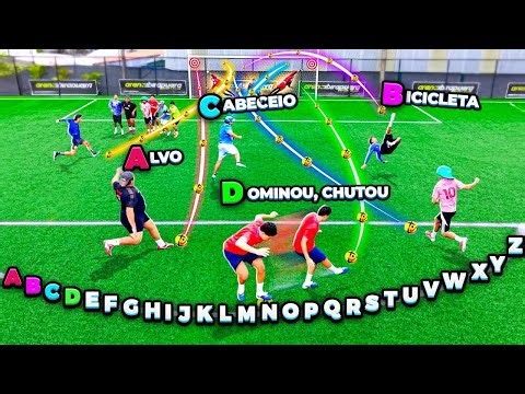 A CADA GOL, TROCA A LETRA😱 *26 LETRAS = 26 DESAFIOS DIFERENTES 🔠 (QUEM TIVER MAIS LETRAS GANHA)