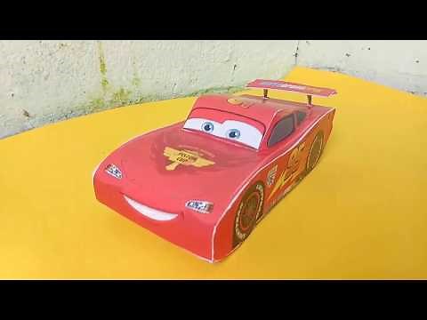 PAPERCRAFT : LIGHTNING MCQUEEN (Building Paper Model Car)