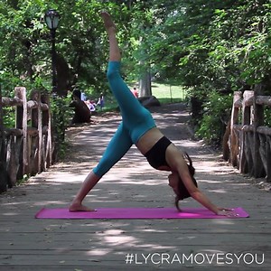 312K views · 323 reactions | Get in the LYCRA® fiber frame of mind: STRETCH, BREATH and RETURN TO CENTER in your morning sun salutation. #LYCRAMovesYou | LYCRA brand | Facebook
