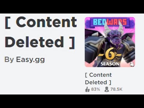 Content Deleted? | Roblox Bedwars