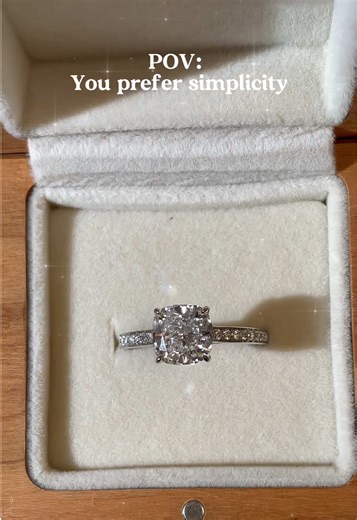 Luxury Cushion Diamond Ring Looking for the perfect gift for your loved one? This cushion cut diamond ring is the answer! The brilliant cushion diamond captures light like no other, and the delicate pavé band makes it fit for any special moment—engagement, anniversary, or just because. She’ll fall in love with it at first sight! #engagementring #love #diamond #likе #Diamond