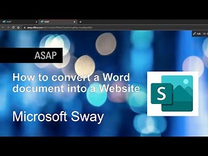 How to convert a word document into a website using Microsoft Sway | Word to Webpage using Sway