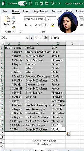 5 Shortcut Keys of MS Excel | Computer Tech Academy | #msexcel #excelshortcuts