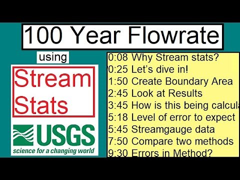 Streamstats - 100 Year Flowrate | How To | Introduction | USGS | Peak Flowrate