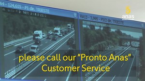 If you are visiting Italy and are travelling on Anas’ road and motorway network, please call our “Pronto Anas” Customer Service toll-free number 800 841 148 in case of an emergency or if you need traffic information. This service is available 24 hours a day, 7 days per week. | Anas SpA