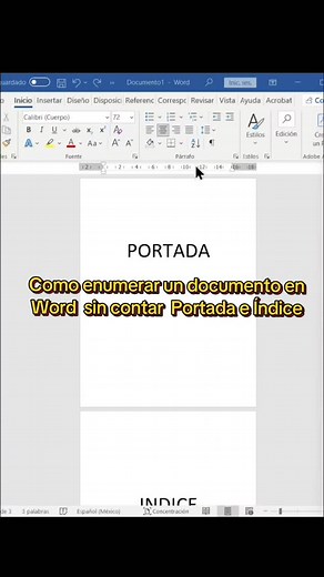 Como enumerar un documento Word sin contar la portada y el índice. Como empezar la numeración de página sin la portada. Como enumerar un documento desde una página diferente de la primera. Como enumerar un documento sin la primera página #documento #tesis #redaccion #microsoftword | Mister Investigación
