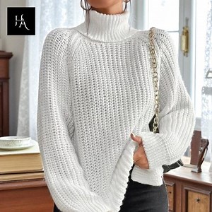 Chunky Knit Turtleneck Sweater | Oversized Pullover - Etsy