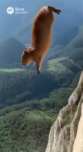 “My Cat Fell Off a Cliff… Then My Capybara Leaped After It” 😱🪨