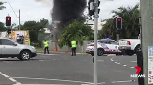The moment a motorhome exploded in flames in the front yard of a West Mackay home. Police are seeking information from anyone who may have spotted people in the area around the time of the fire. Credit: Eddy Jackson 7NEWS at 6pm. www.7NEWS.com.au #7NEWS | 7NEWS Mackay