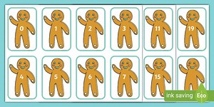 The Gingerbread Man Number Cards 0-20